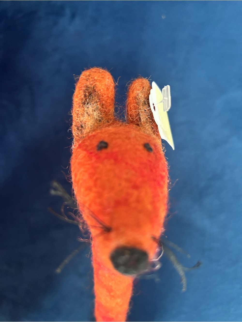 Handmade Orange Felt Fox Pen Cover Sleeve Head - Picture 3 of 3